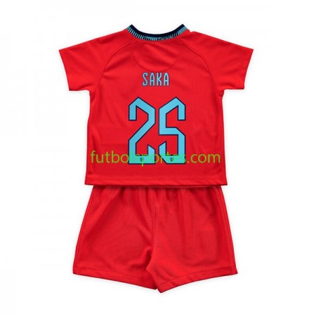 Camiseta Inglaterra Saka 25 Niño Segunda Equipación Copa Mundo 2022